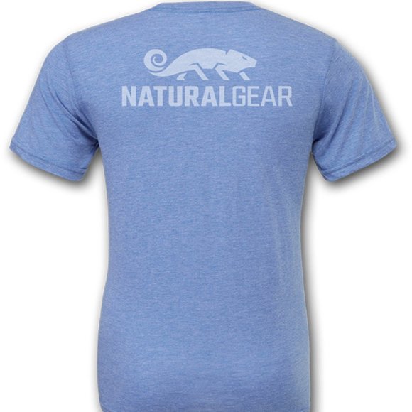 NATURAL GEAR SHORT SLEEVE T-SHIRT - BLUE - Picture 2 of 2